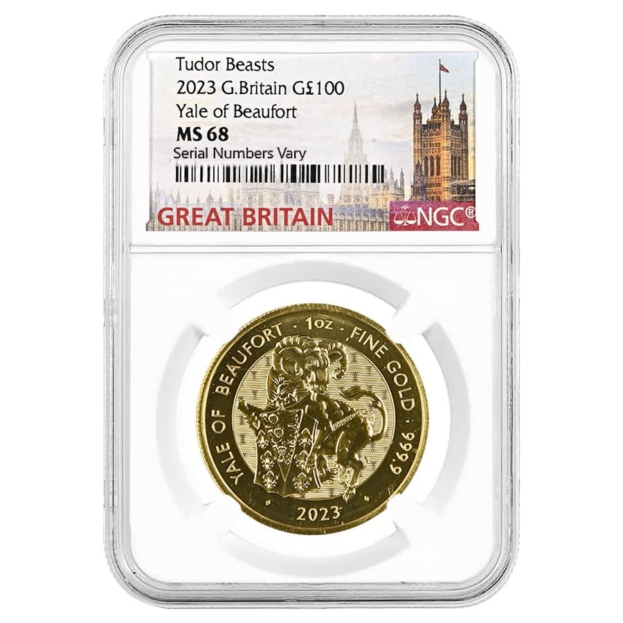 2023 Great Britain 1 oz Gold The Tudor Beasts Yale of Beaufort 