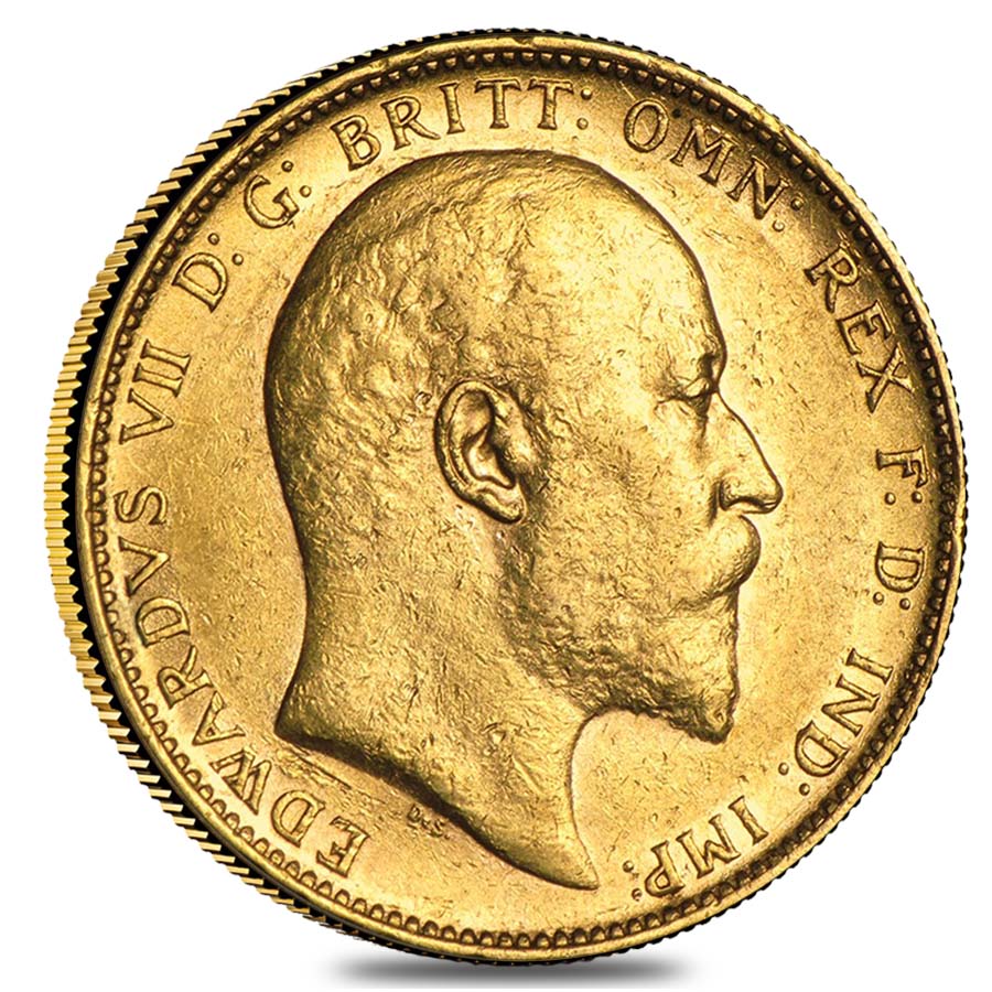 1902-1910-P Australia Gold Sovereign Edward VII Avg Circ